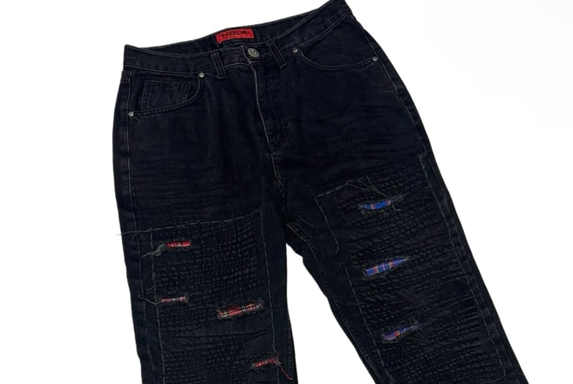 에씰미 블랙패치데님진 29 상품이미지2