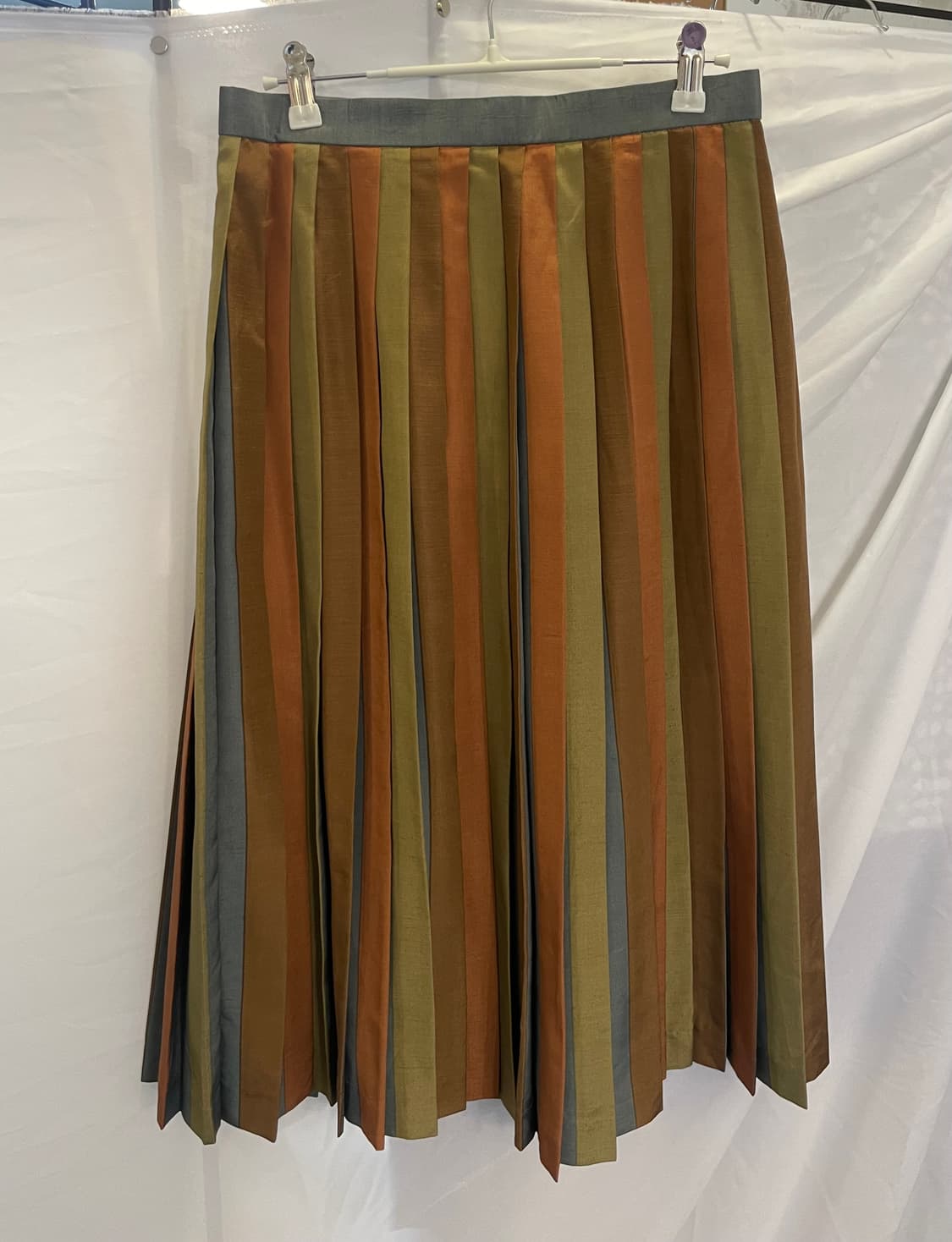 빈티지 플리츠 미디 스커트 상품이미지1