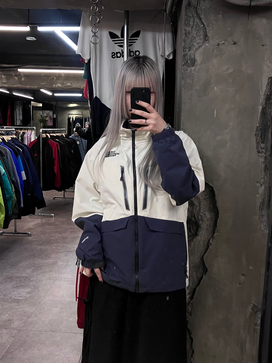 노스페이스 배색 바람막이 아이보리 네이비 100  #csz2801 상품이미지2