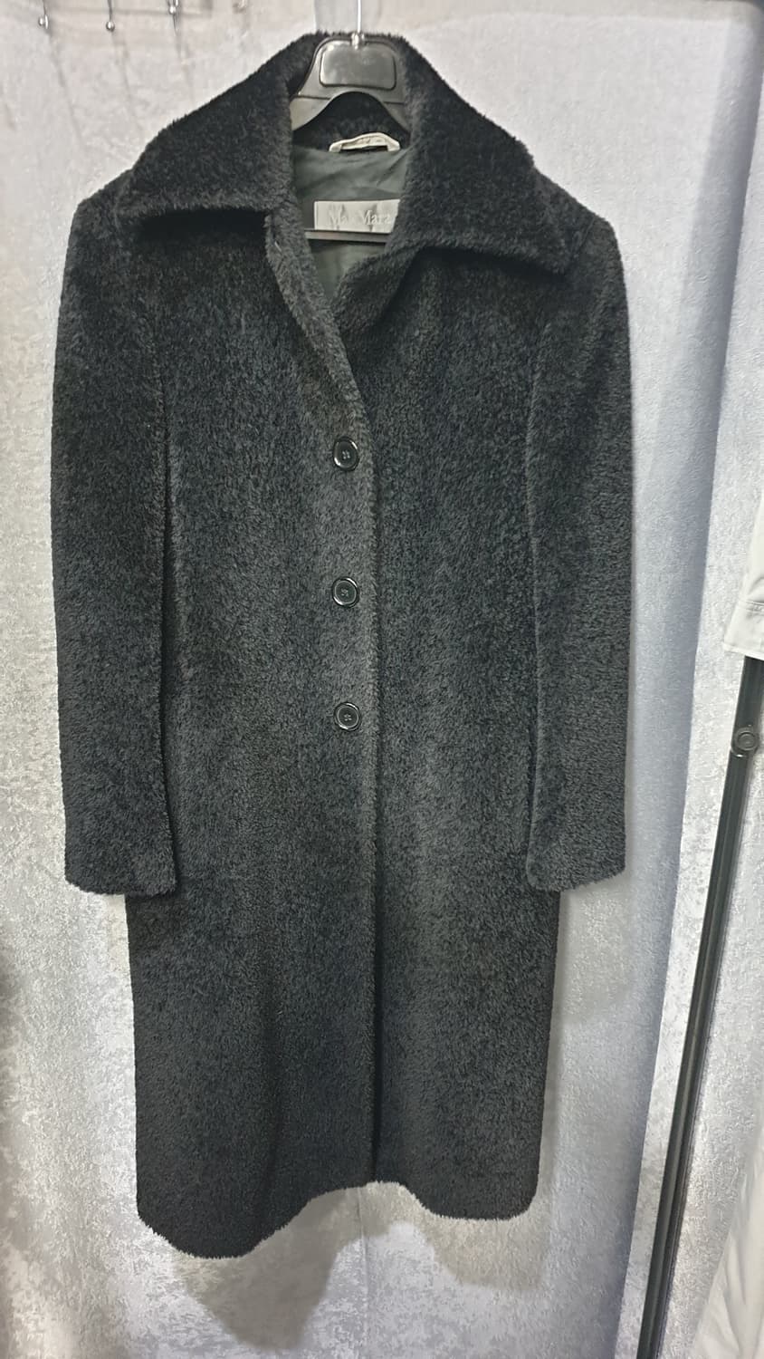 MaxMara 블랙 알파카 롱 코트 상품이미지1