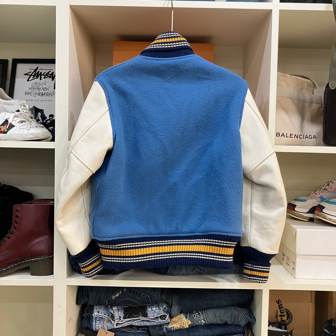 클로버리프 블루 스타디움 자켓 상품이미지3