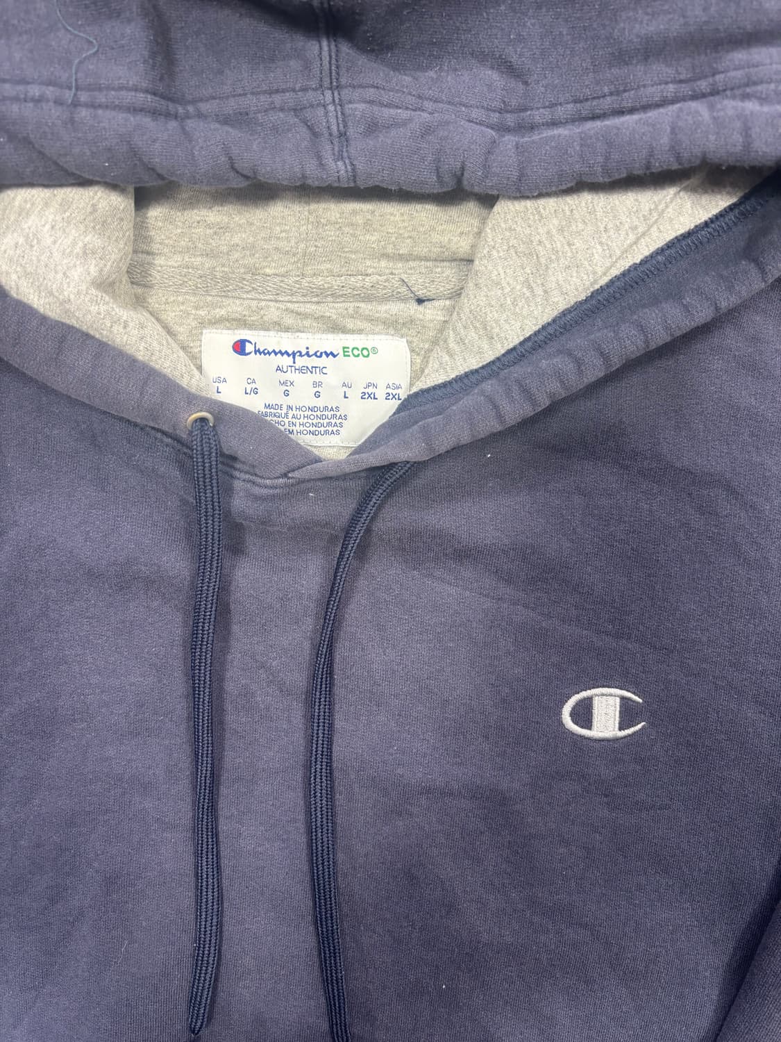 챔피온 네이비 후드티 상품이미지5