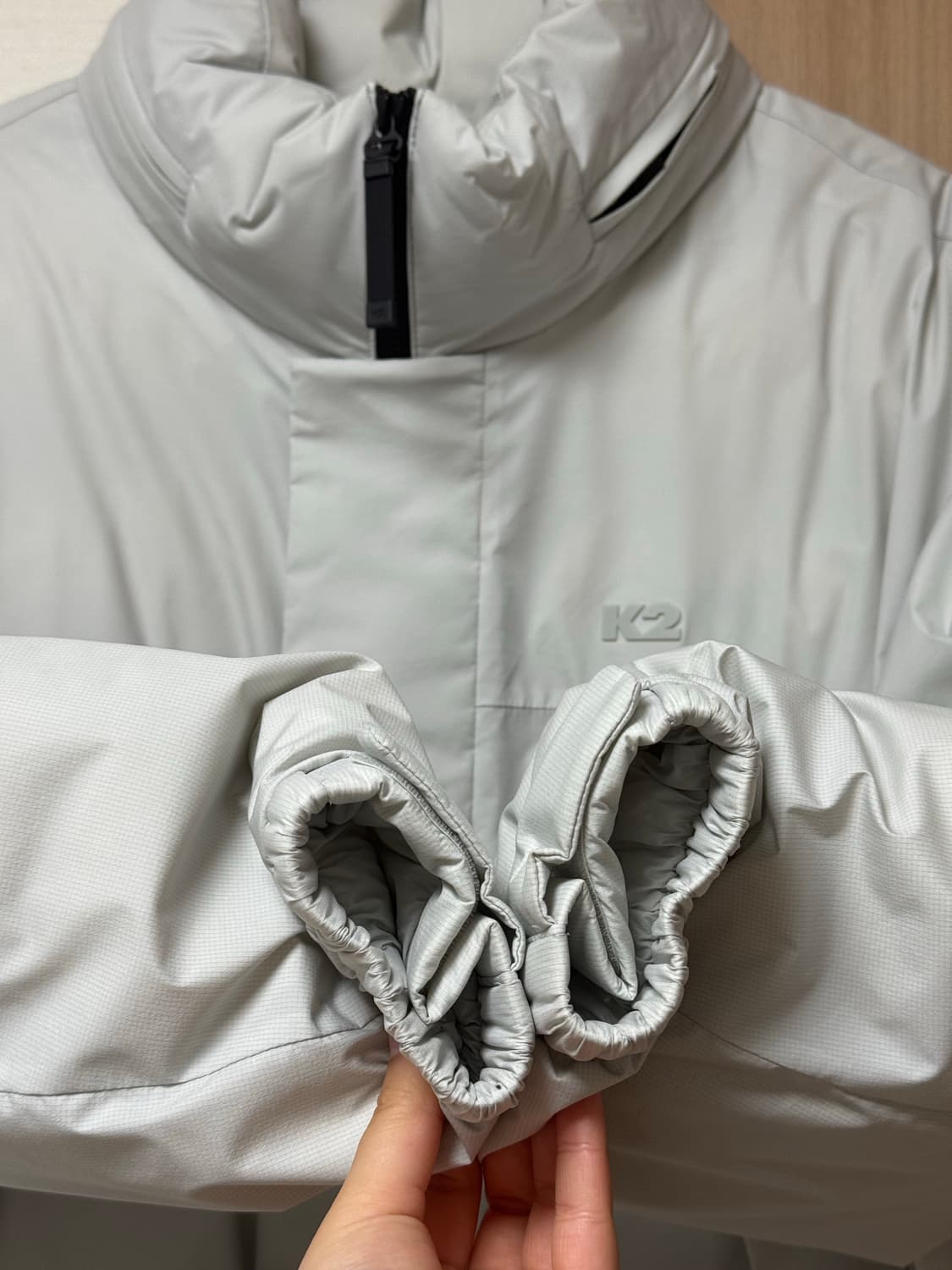 K2 | 씬에어 라이트 구스다운 90 스노우그레이 숏패딩 푸퍼 상품이미지7