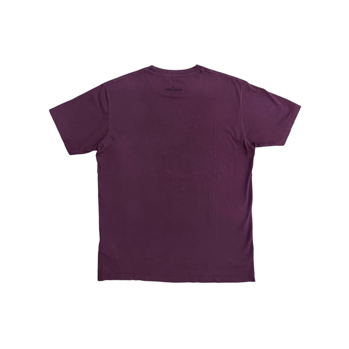 스톤아일랜드 버건디 빅로고 반팔 티셔츠 XL 상품이미지3