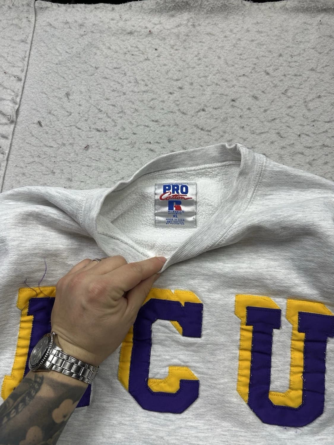 90s 러셀 애슬레틱 빈티지 ECU 맨투맨 상품이미지4