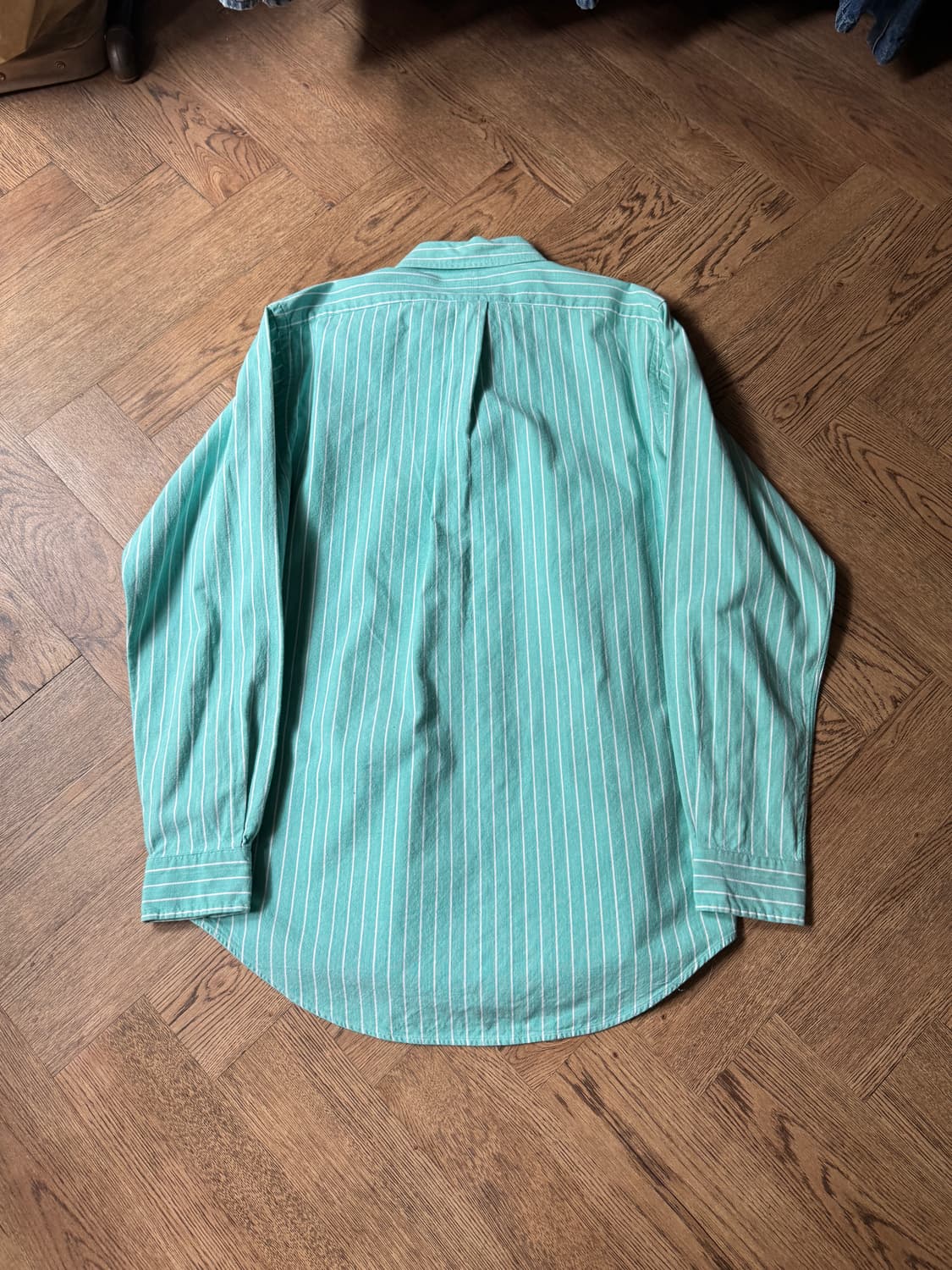 [L]90's 폴로 랄프로렌 스트라이프 애플민트 옥스포드 셔츠 상품이미지6