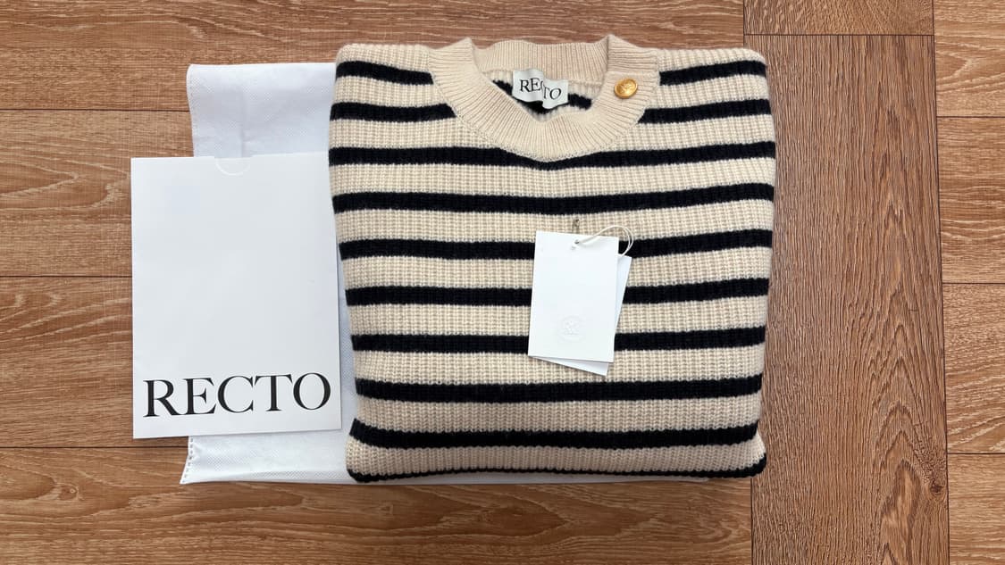 [S] 렉토 스트라이프 스웨터 오트밀 상품이미지1