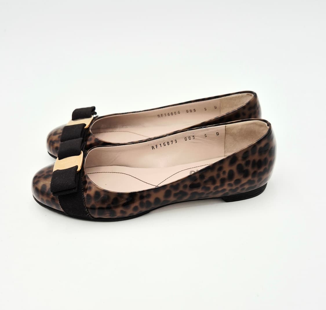 페라가모 바라 리본 플랫 (레오파드 패턴) 5D 상품이미지9