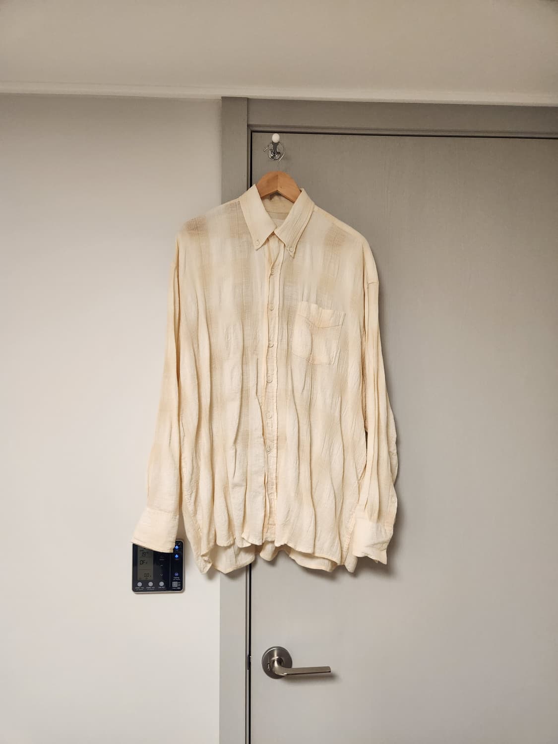 46)아워레가시 bd셔츠 내츄럴 스펙트럴 체크 상품이미지1