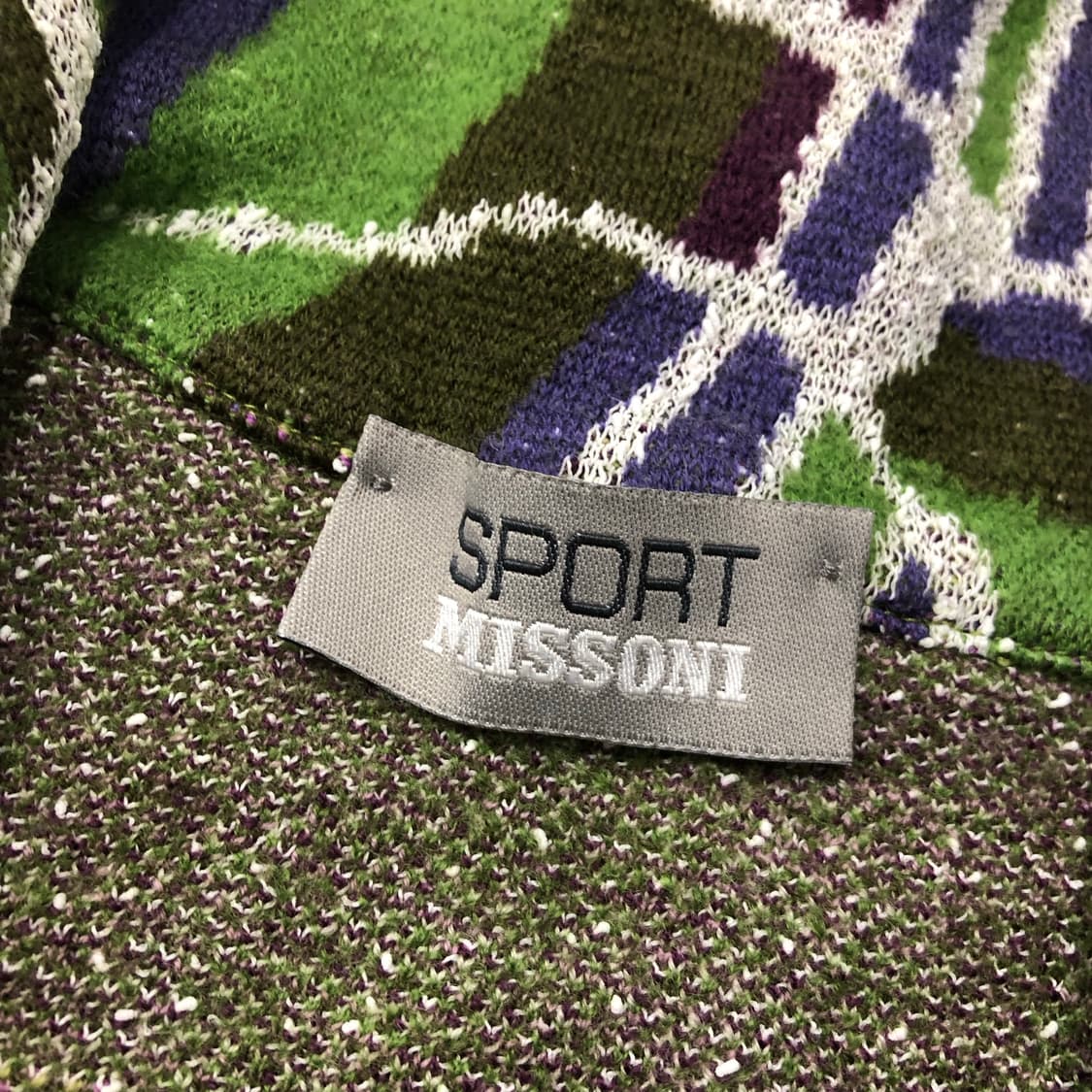 미쏘니 하이넥 멀티컬러 니트 집업 자켓 상품이미지5