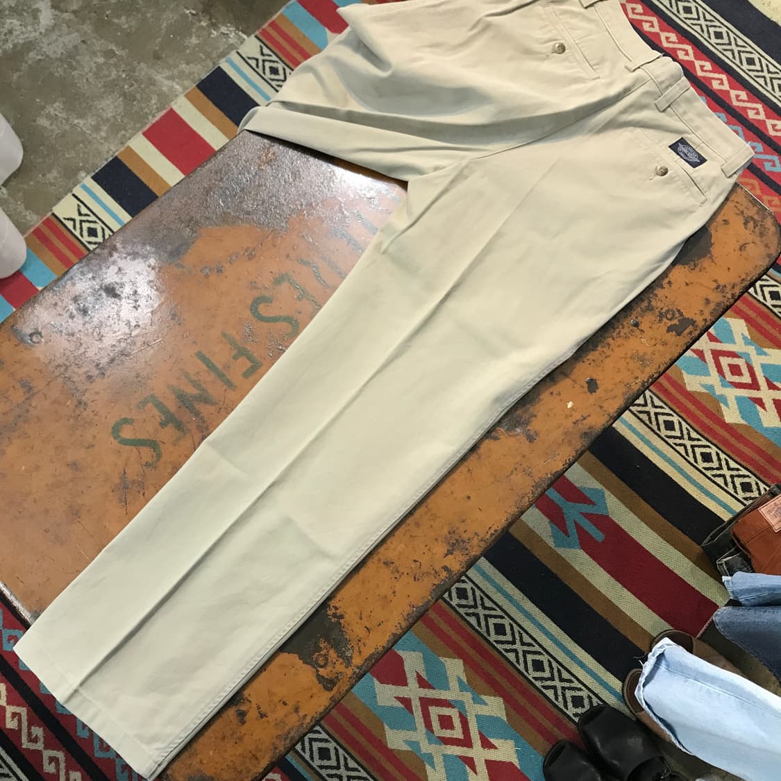 Vtg 빈티지 베이지 핀턱 코튼 치노 팬츠 허리 29 사이즈  상품이미지2