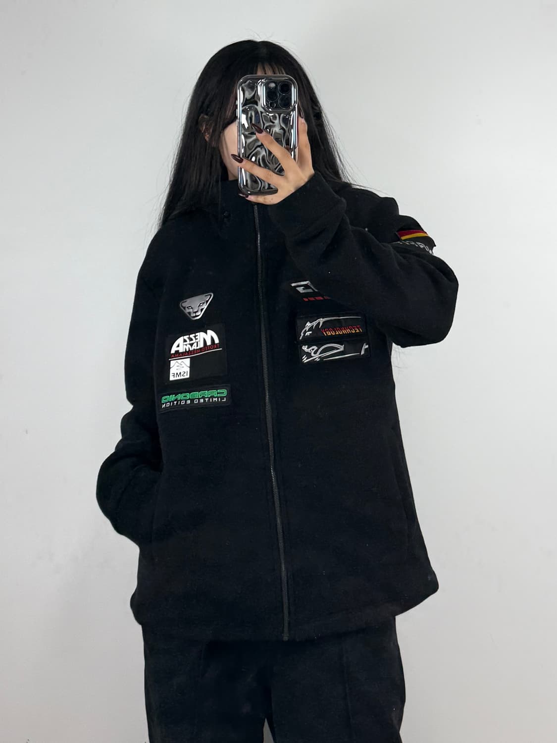 다이나핏 패치 후리스 후드집업 E266 상품이미지1