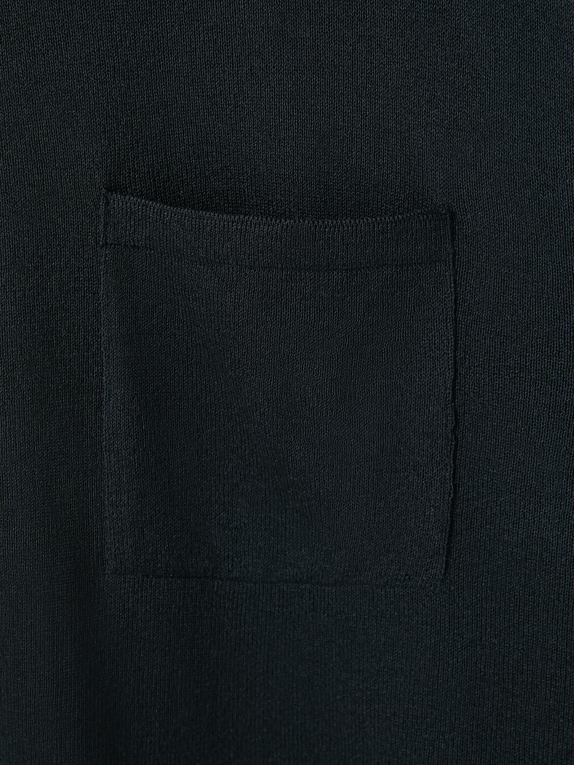 렉토 26SS 루즈핏 라운드넥 포켓 니트 탑 블랙 상품이미지8