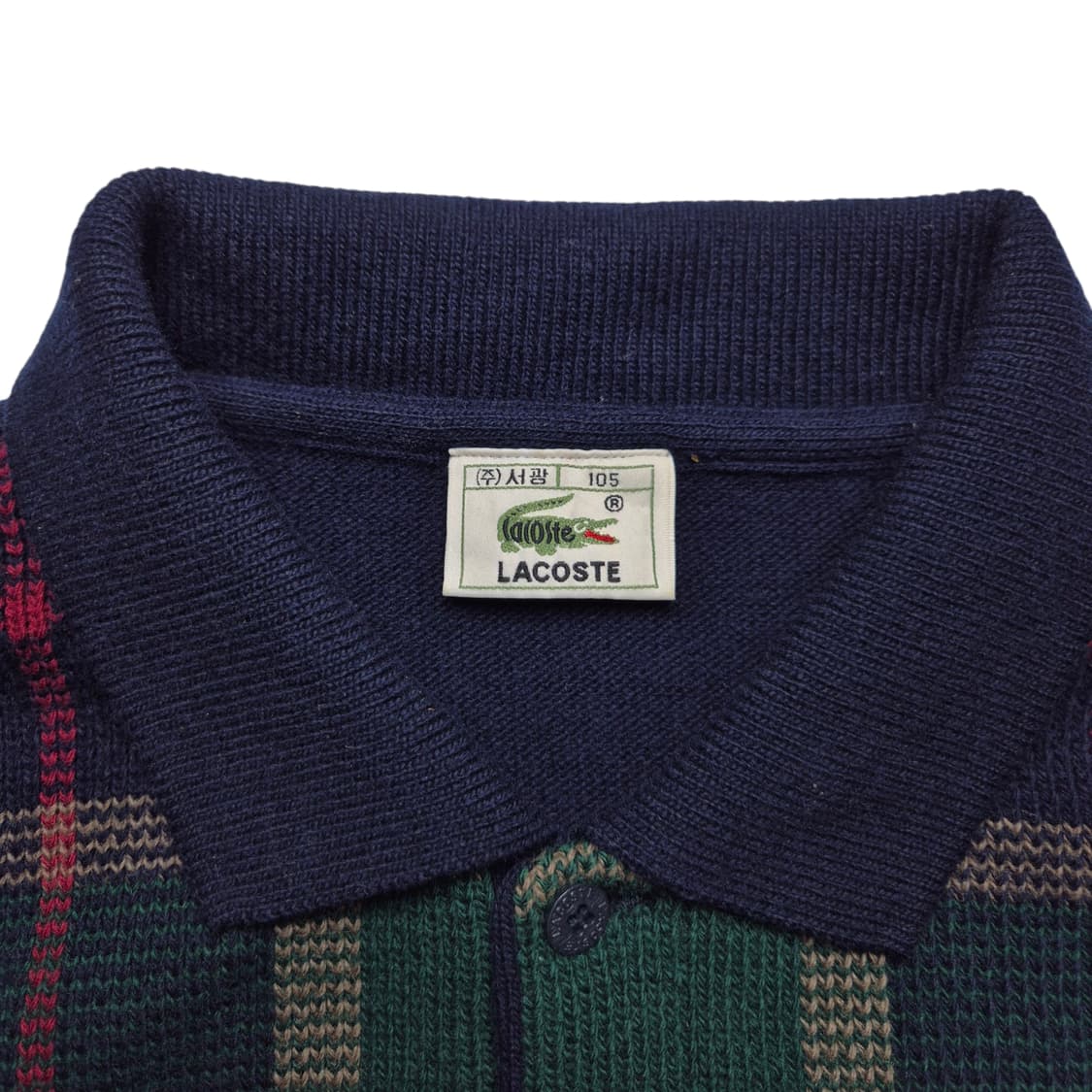 [105] 라코스테 타탄체크 카라니트 상품이미지7