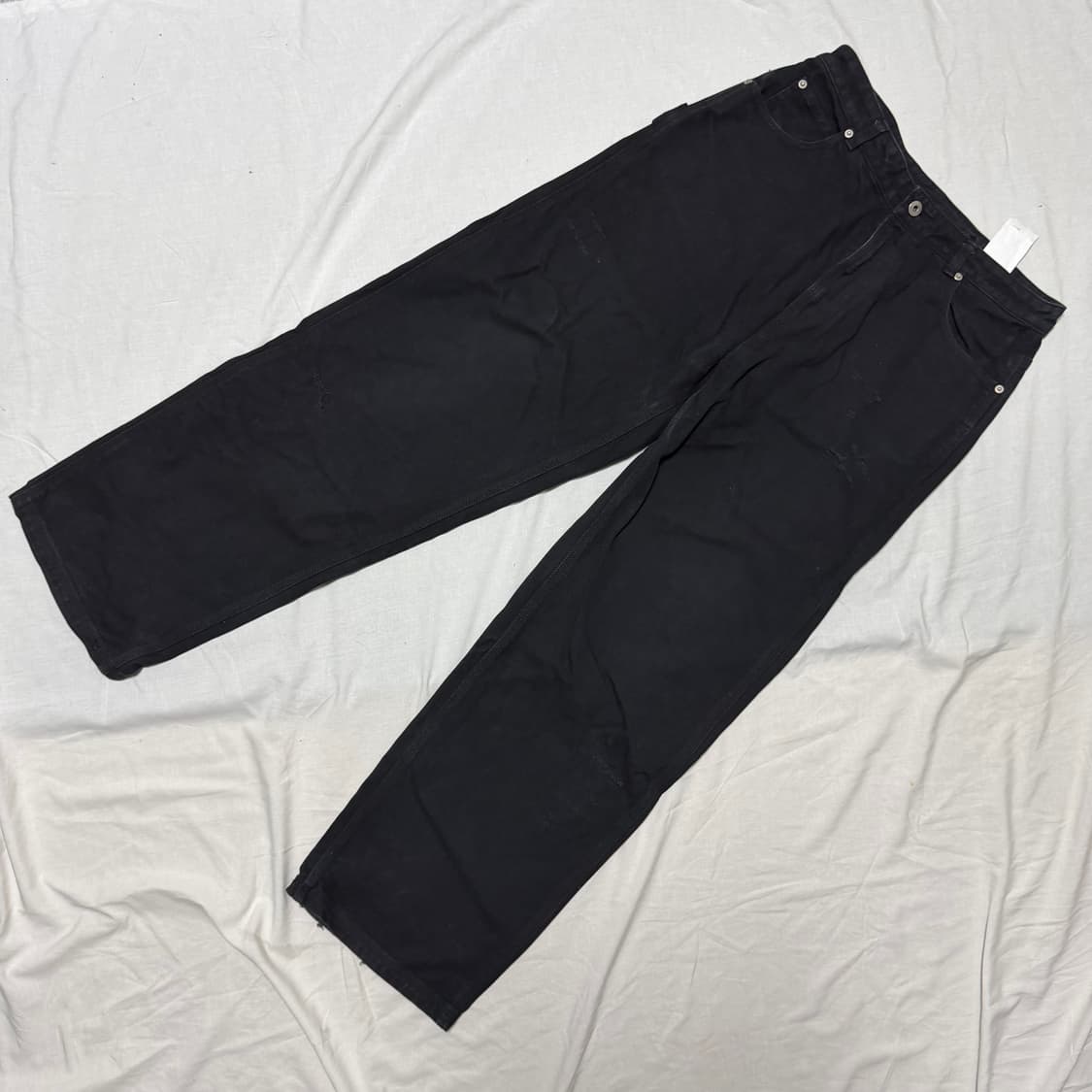 쿠어 오버 다잉 페이디드 신치 사이드 워크 팬츠 (워시드블랙/L) 상품이미지1