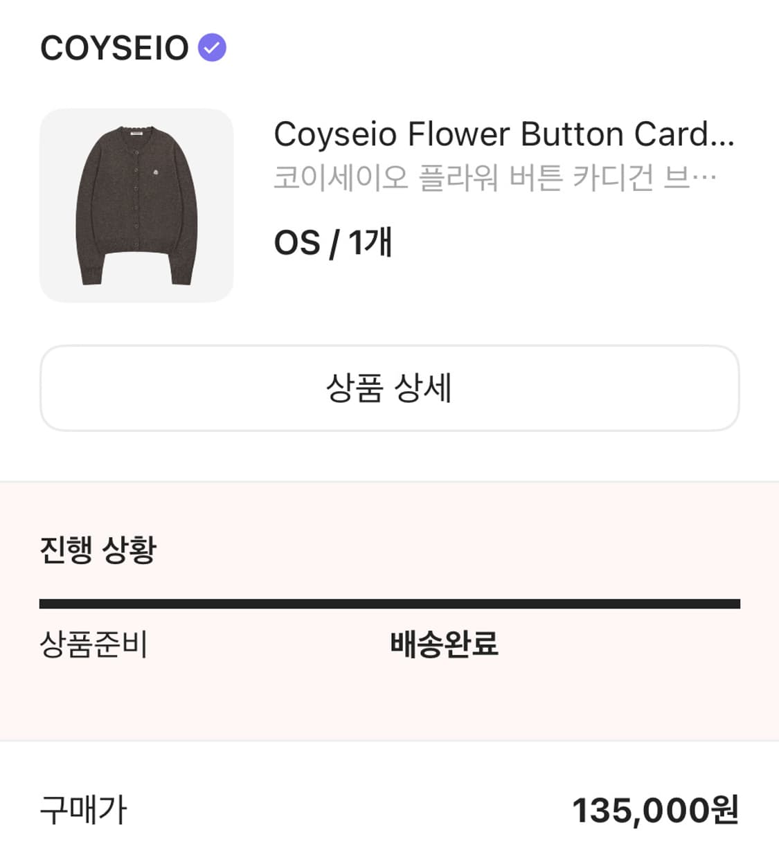 코이세이오 플라워 버튼 가디건 (민지 착용) 상품이미지2