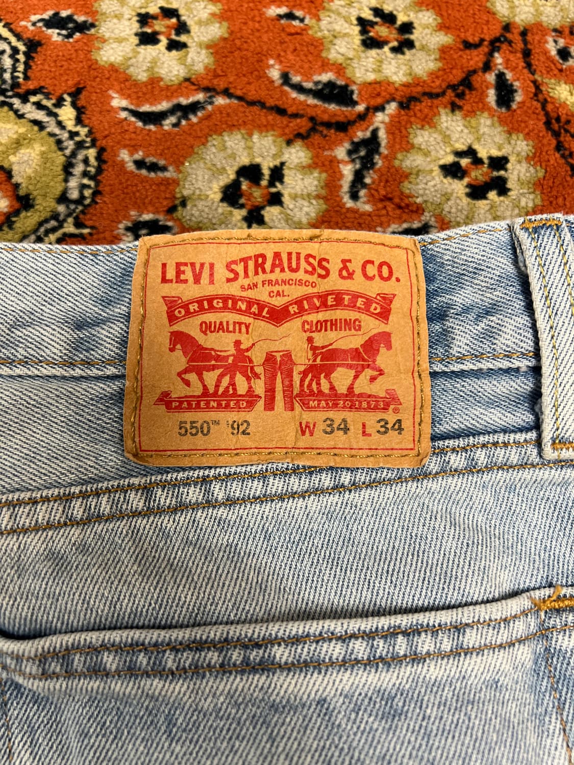 [36] LEVI'S 550 빈티지 연청 데님 팬츠 상품이미지3