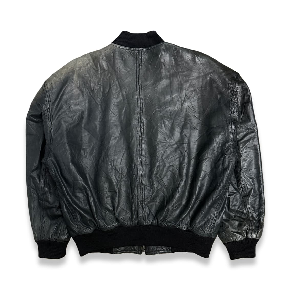 80s HugoBoss 레더 봄버 자켓 XL 상품이미지2