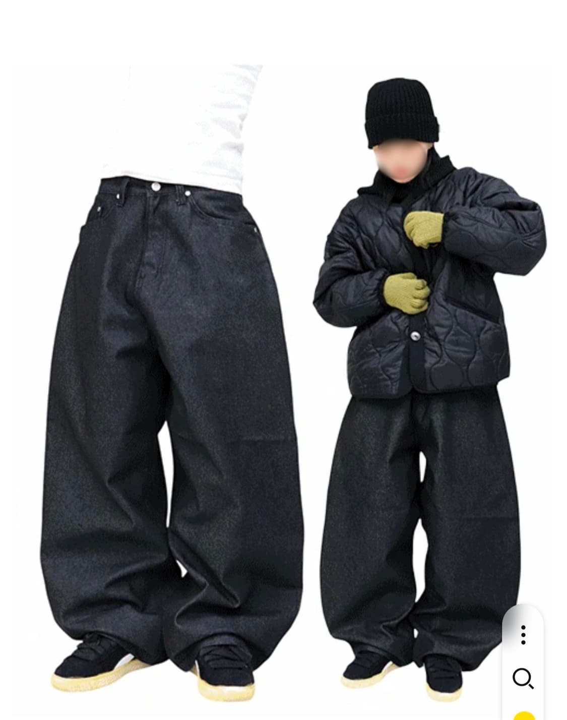 논페이드 와이드 핏 데님팬츠 상품이미지2