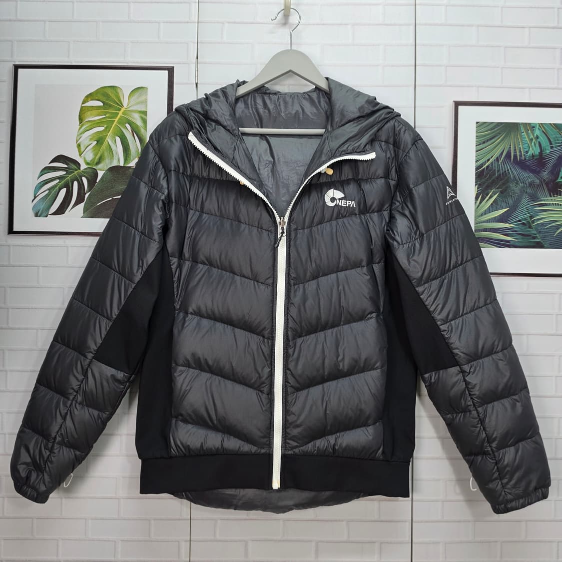 네파 거위털 후드 패딩 자켓 점퍼 집업 XL 105사이즈 새상품급 상품이미지3