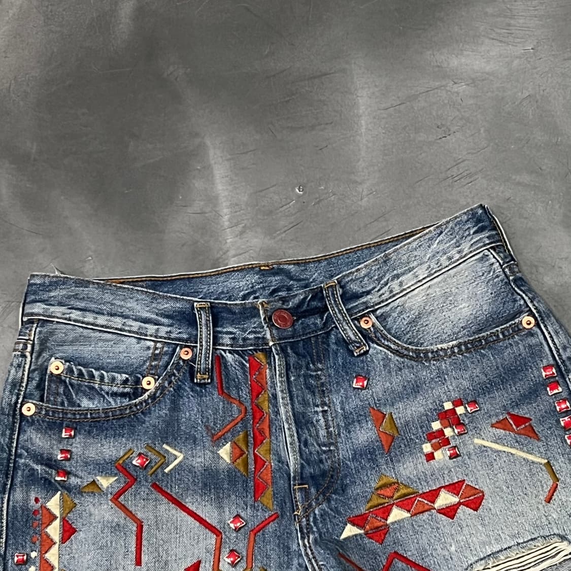  리바이스 웨스턴 스터드 데님 쇼츠 y15231 상품이미지3
