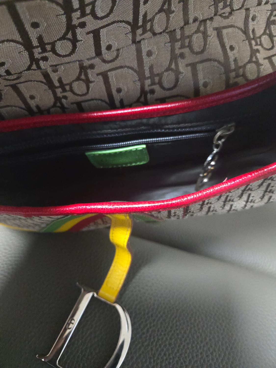 (S급)디올 한정판 오블리크 라스타 새들백 상품이미지7