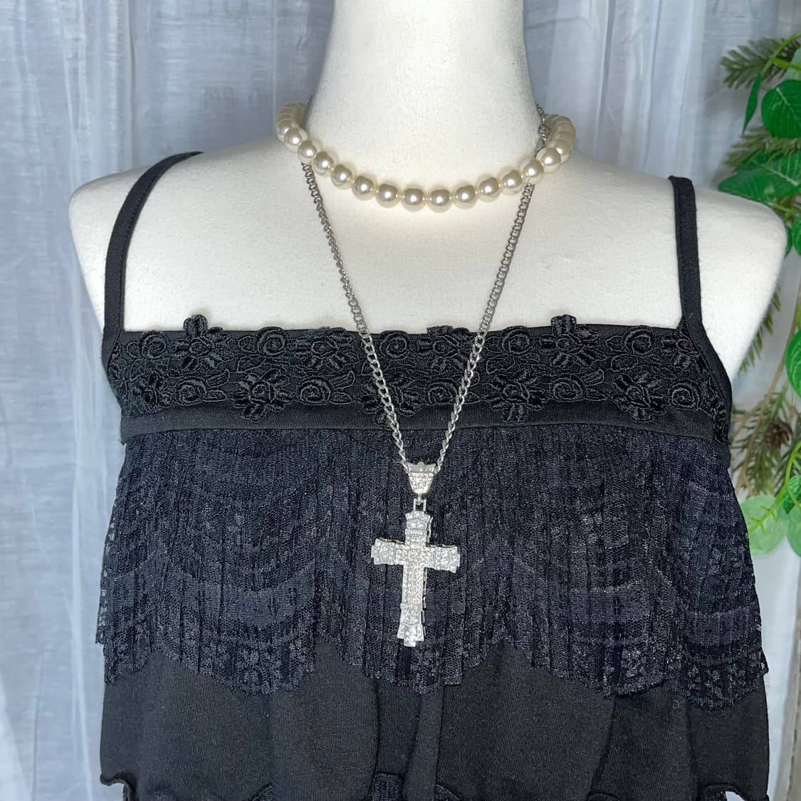 고스 펑크 레이스 나시탑 상품이미지3