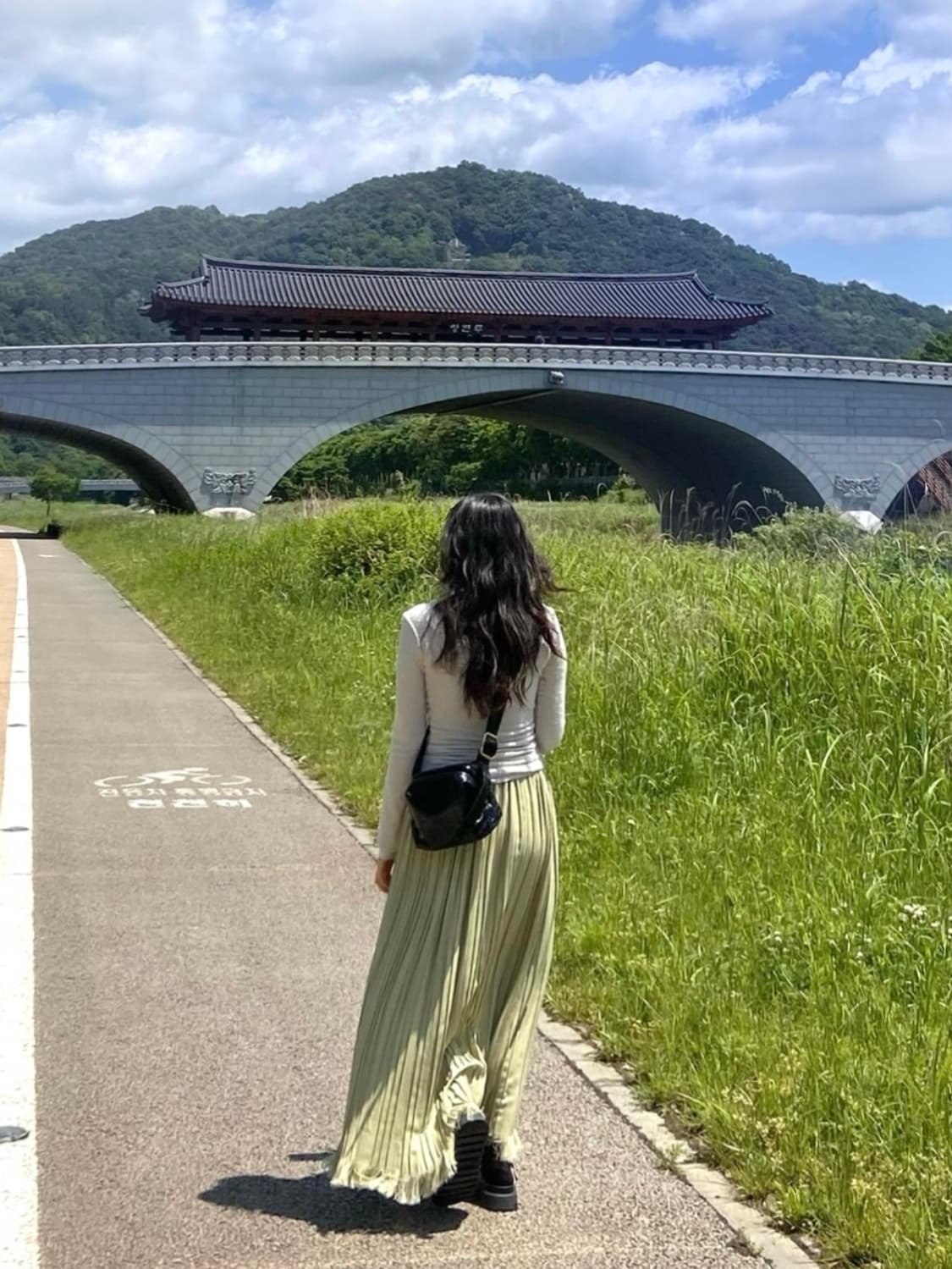 플리츠 롱스커트 상품이미지2