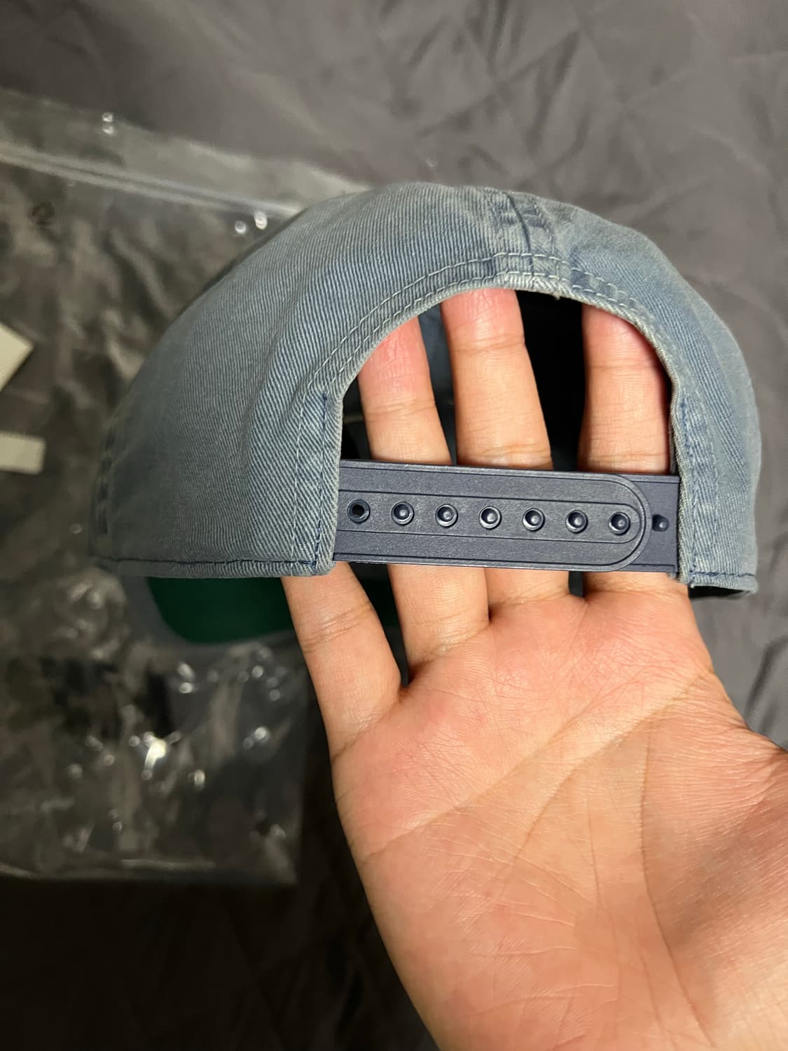 폴로 더블알엘 가먼트 다잉 트윌 볼캡 블루 새상품 판매 상품이미지4