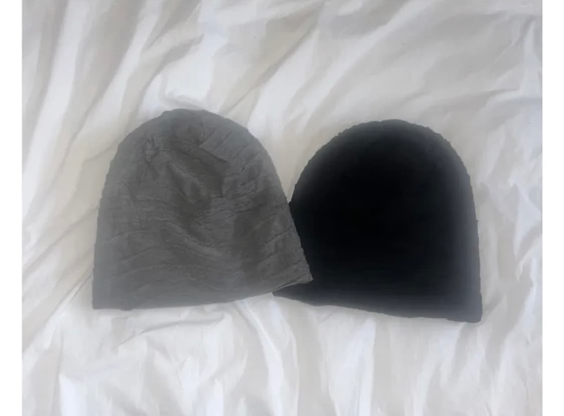 플리츠 주름 터번 비니-그레이 상품이미지4