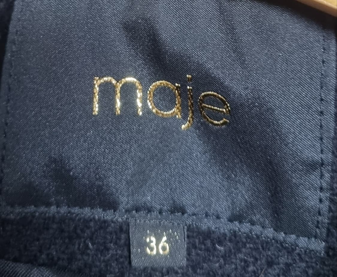 36) 마쥬 블랙 울혼방 후드 코트 상품이미지4