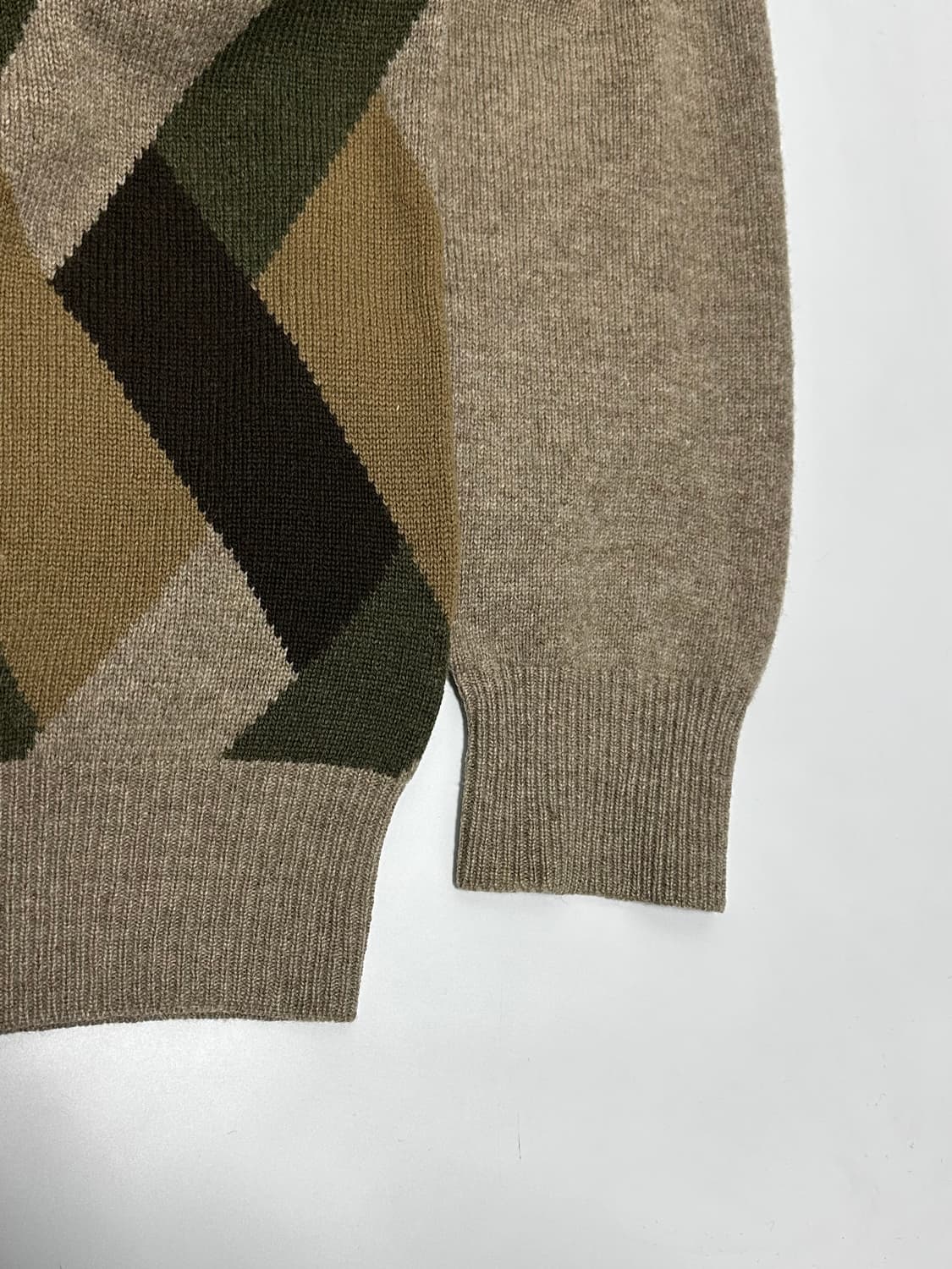 EX-Club 패턴 울 니트 상품이미지3