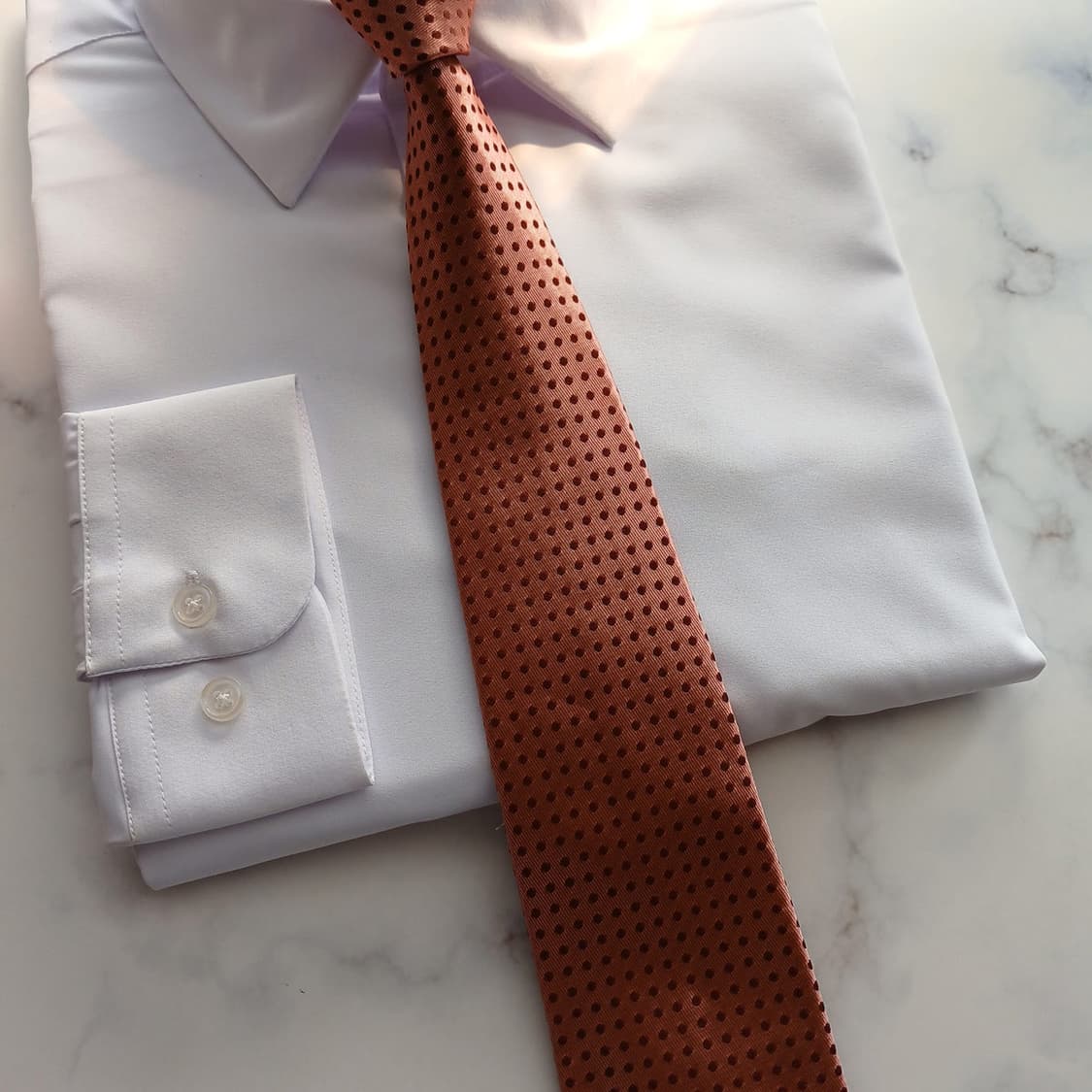 MCM 실크 핑크 도트 슬림 넥타이 7.9cm A등급 A18654
 상품이미지7