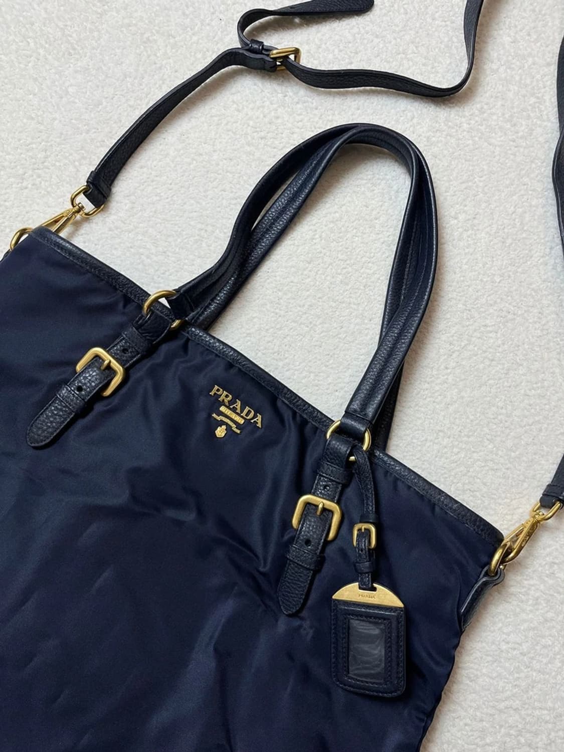 프라다 PRADA 테수토 가죽 트리밍 투웨이 토트백 A1660 상품이미지3