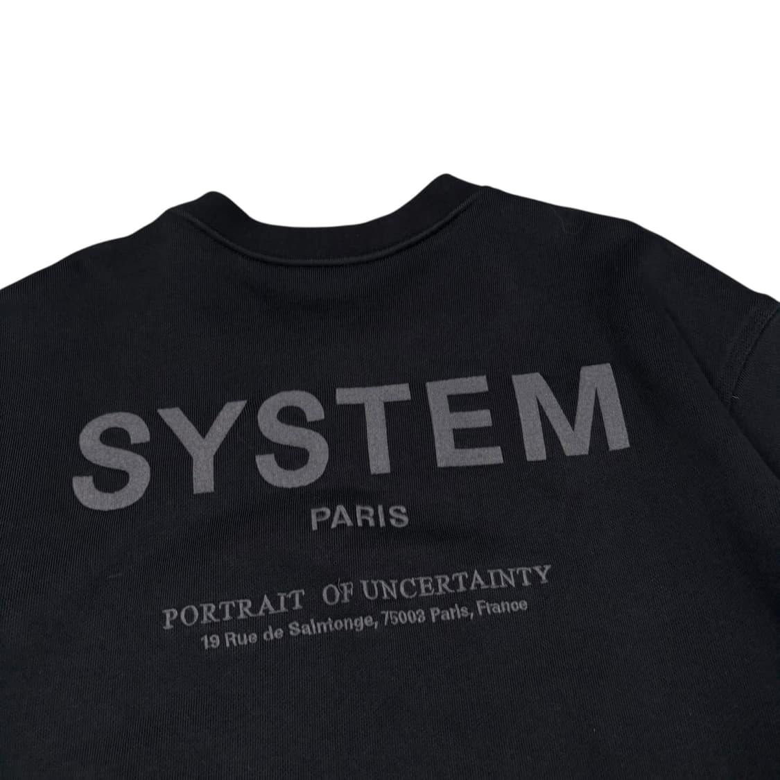 시스템 옴므 블랙컬러 자수 맨투맨 상품이미지2