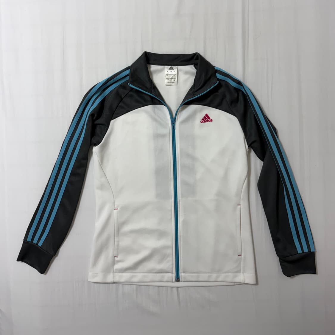 일본 빈티지 아디다스 블루 그레이 핑크 져지 상품이미지1