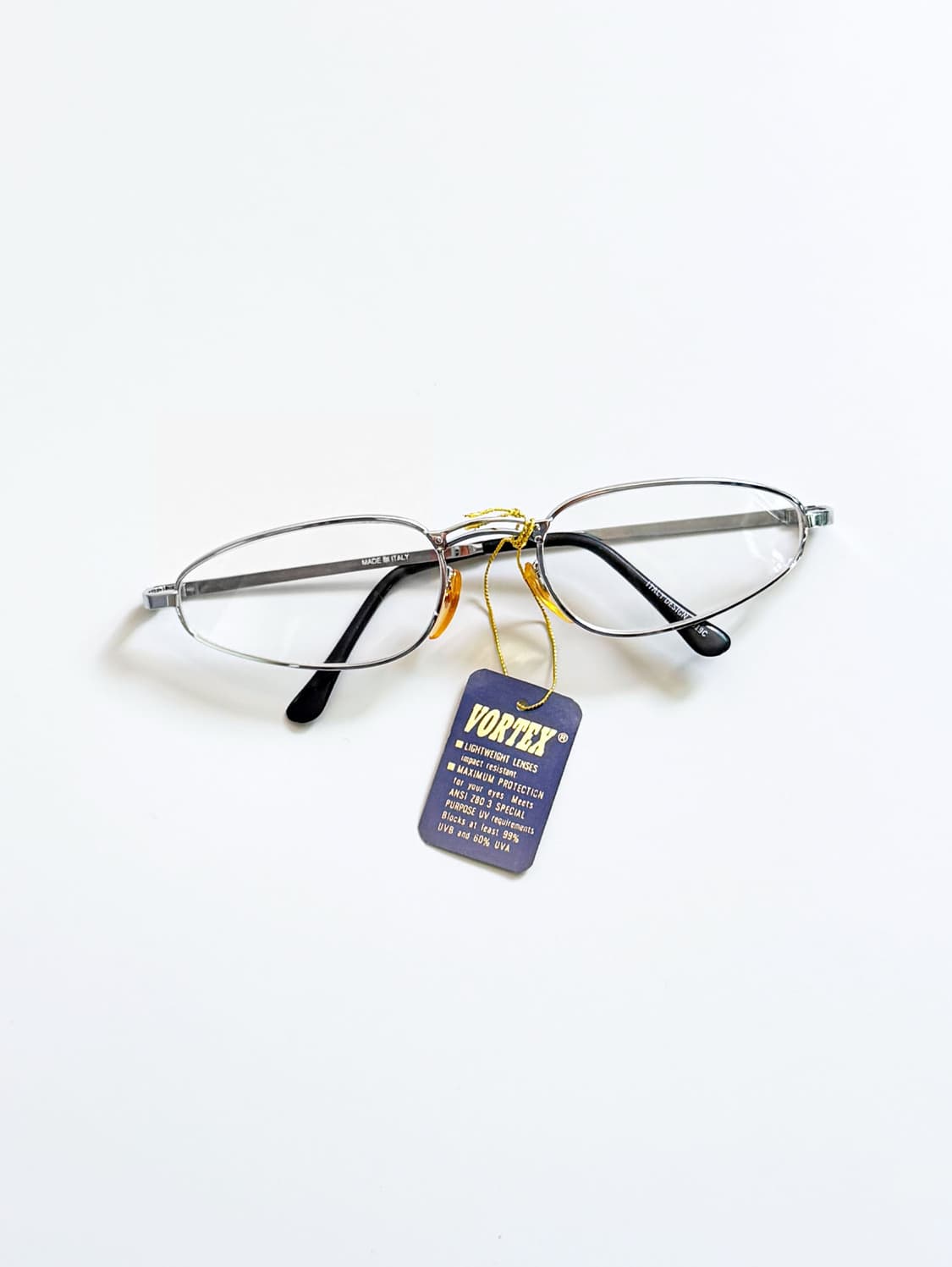 90s VORTEX 실버 메탈 오벌 프레임 빈티지 안경 상품이미지1