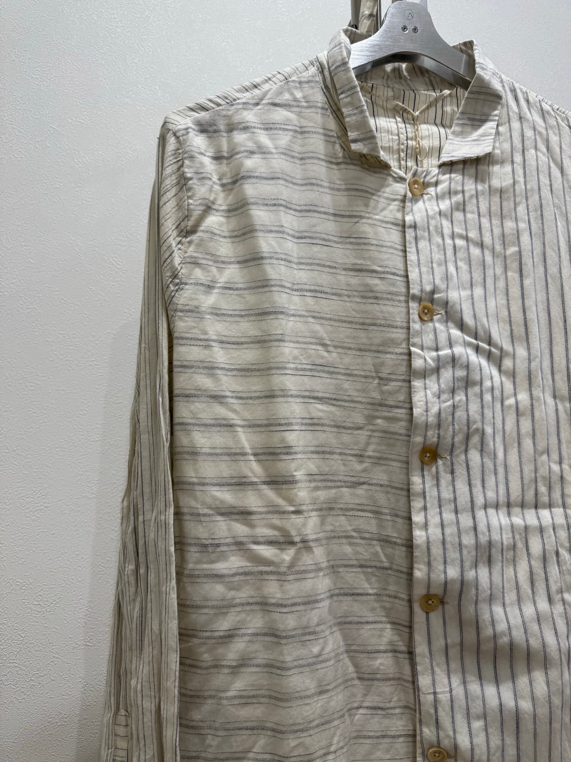 Atelier Suppan 핸드다이드 믹스드 스트라이프 백 어태치드 셔츠 상품이미지7