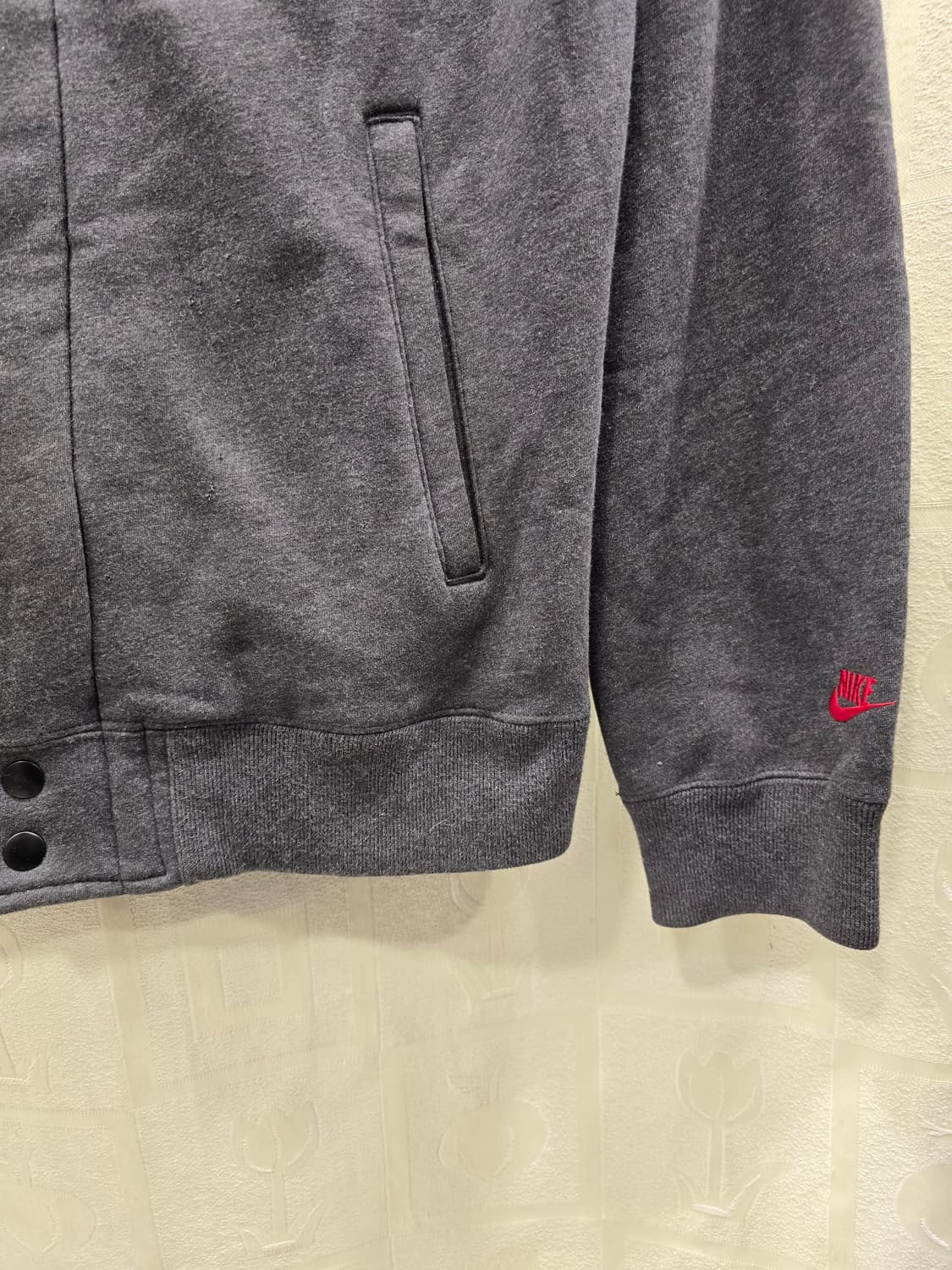 나이키 기모 스웻 디스트로이어 바시티자켓 점퍼 M(95) 상품이미지4
