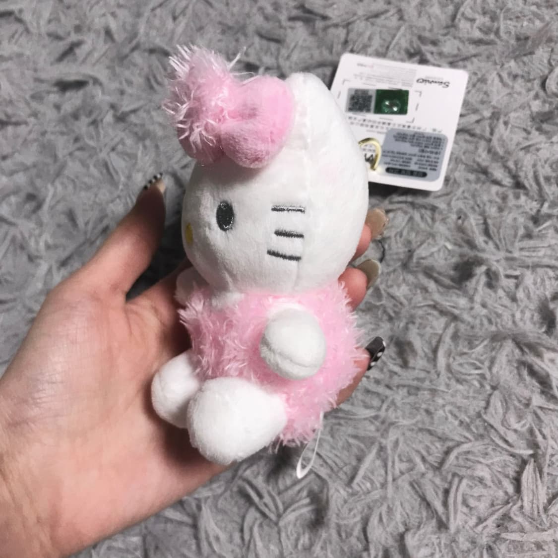 산리오 정품 헬로키티 핑크 퍼 인형 키링 새상품 상품이미지6