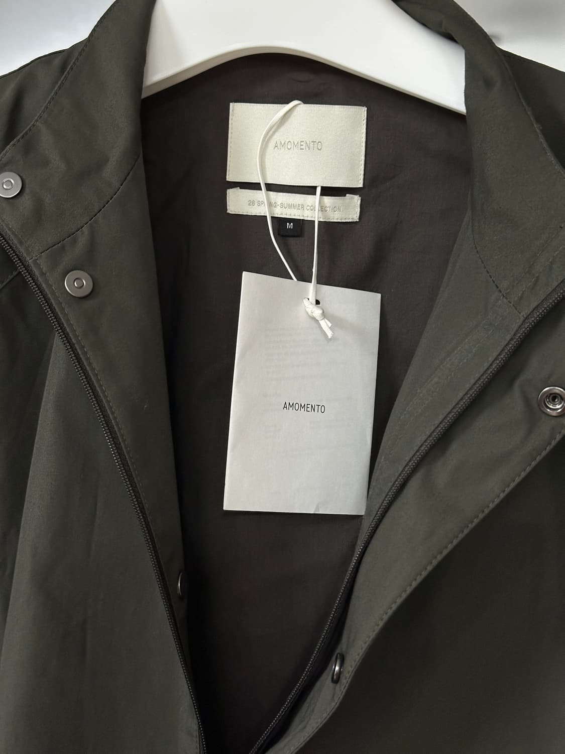 아모멘토 레글런 코튼 집 점퍼 브라운 상품이미지3