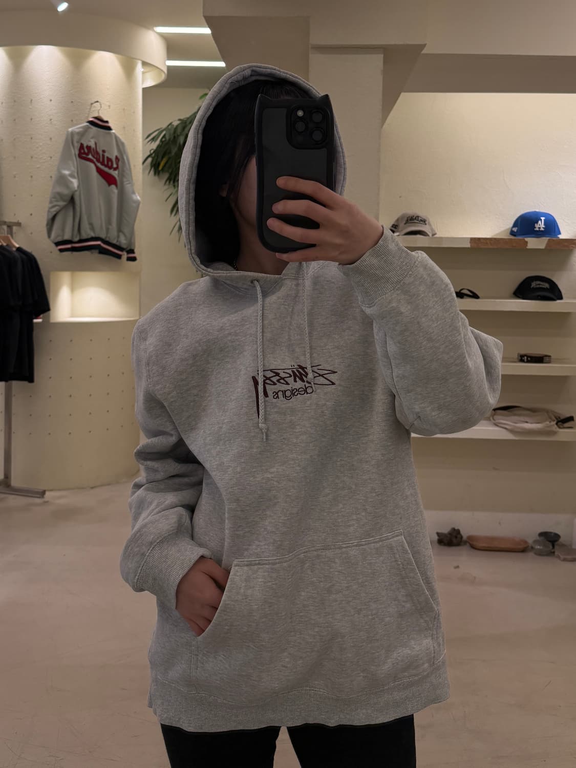 스투시 스탁 빅로고 박시핏 후드 티셔츠 U36 상품이미지2