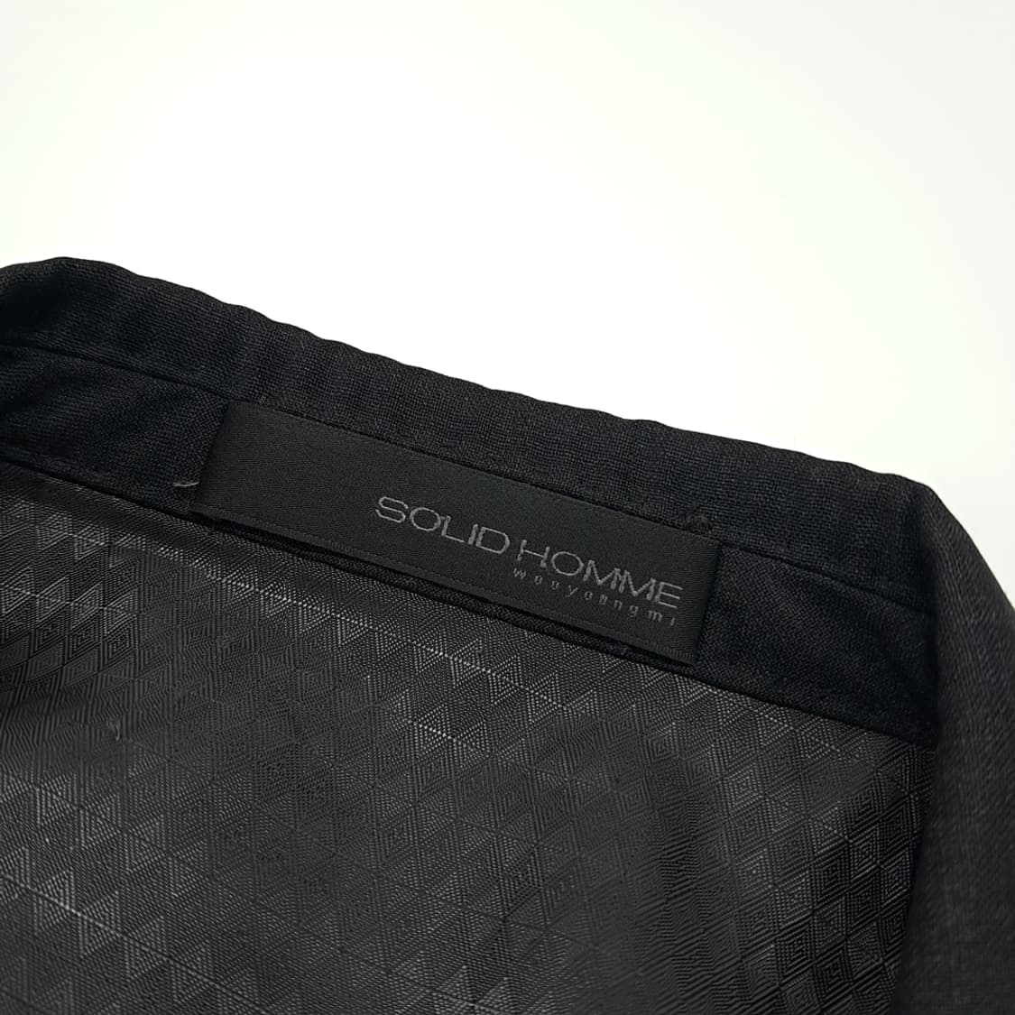 CL486 M 솔리드옴므 울 싱글 다크차콜 블레이저 자켓 상품이미지3