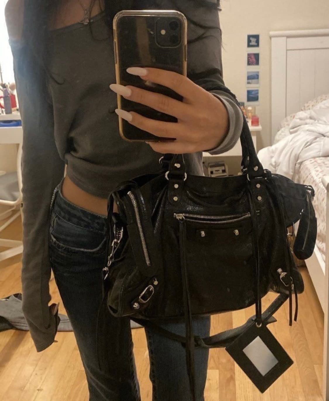 발렌시아가 모터백 블랙 은장 상품이미지6