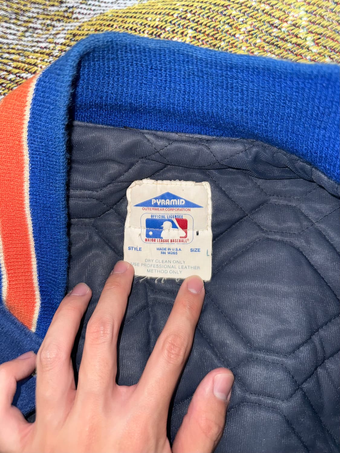 90s 뉴욕메츠 PYRAMID 야구(mlb) 가죽 바시티 자켓 L 상품이미지10