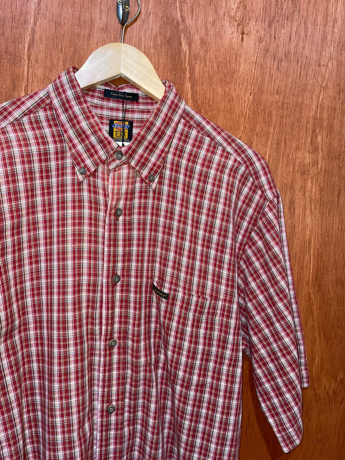 (M) Dickies 디키즈 체크 반팔 셔츠 상품이미지3