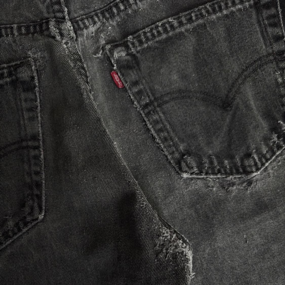 빈티지 Levis 505 Paint Black Denim Jeans 상품이미지4