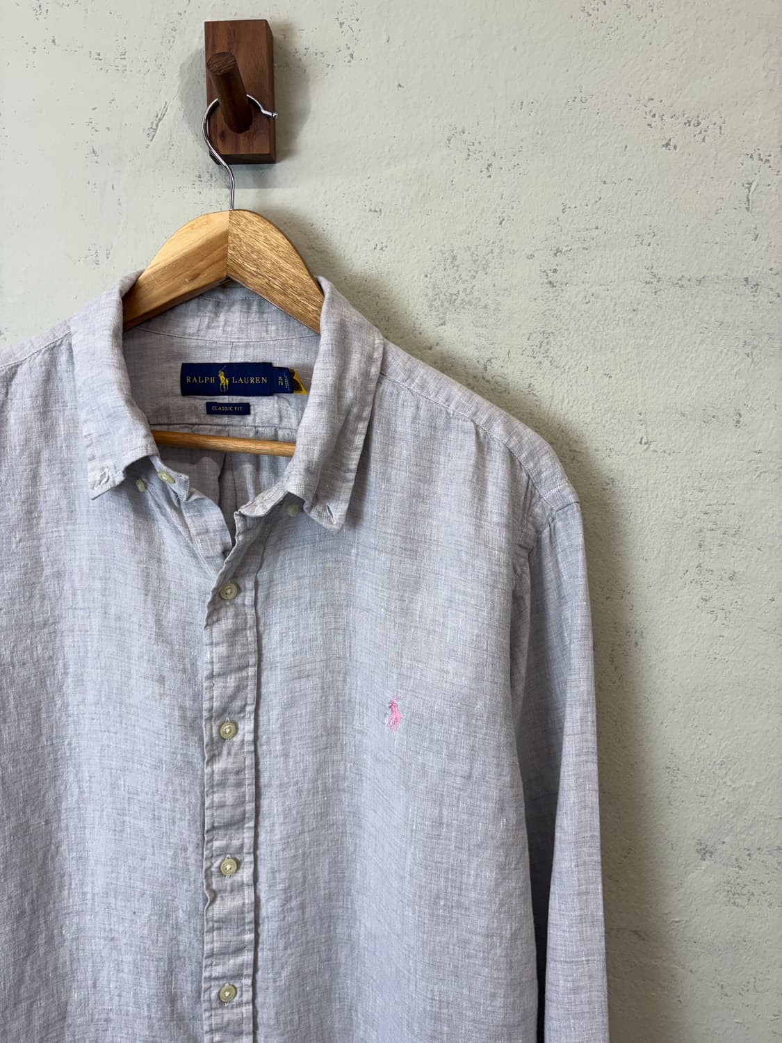 폴로랄프로렌 큐알라벨 그레이 린넨 셔츠 상품이미지2
