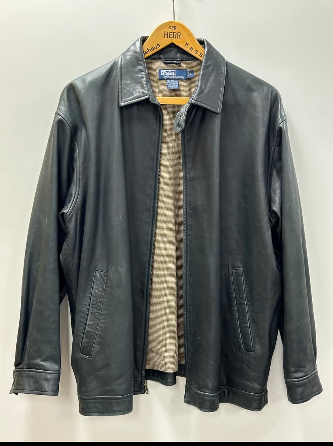 폴라 랄프로렌 멕스웰 램스킨 자켓 블랙 L 상품이미지5