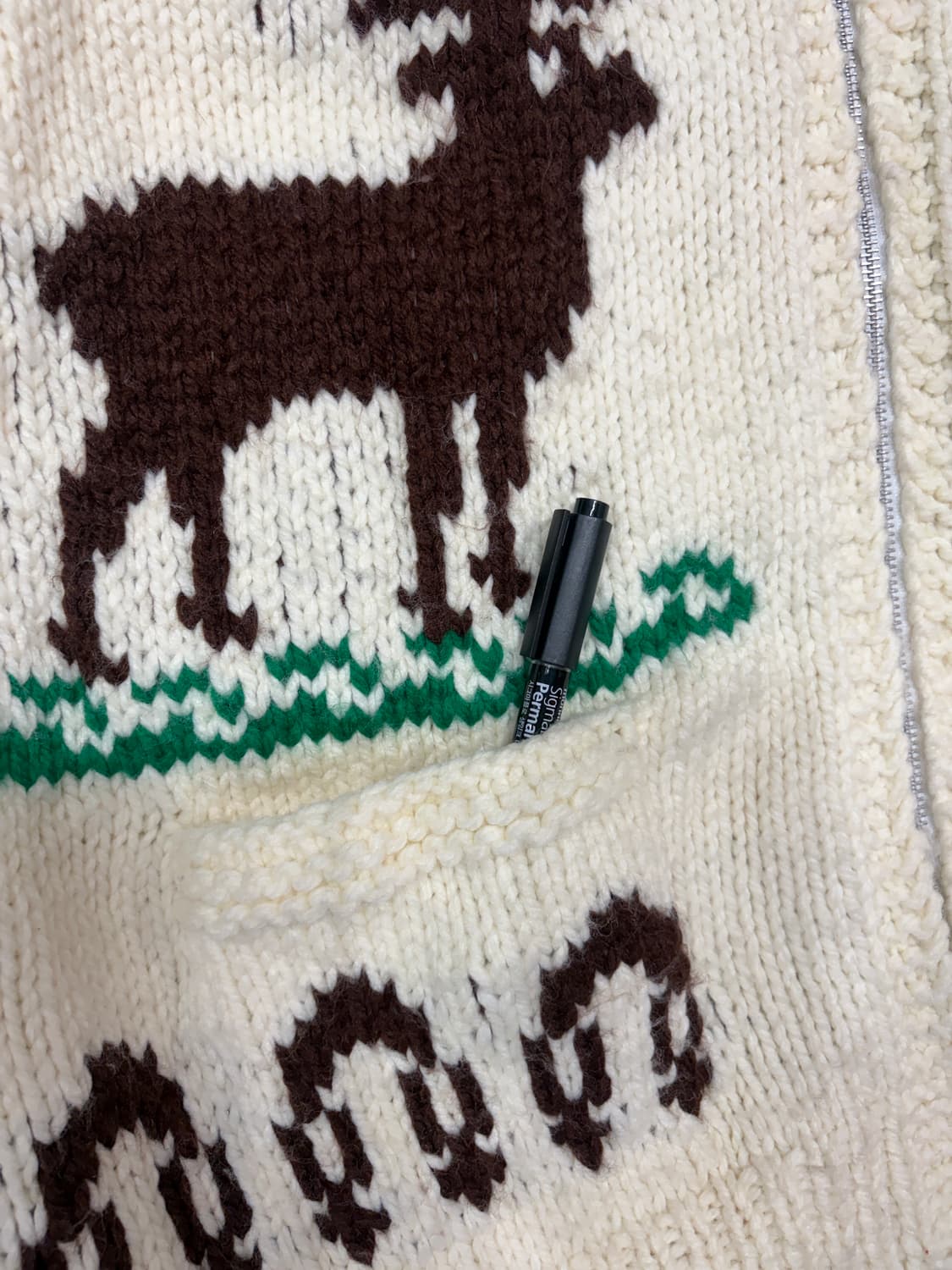 Cowichan (canadian sweater) XXL 사슴 코위찬 상품이미지8